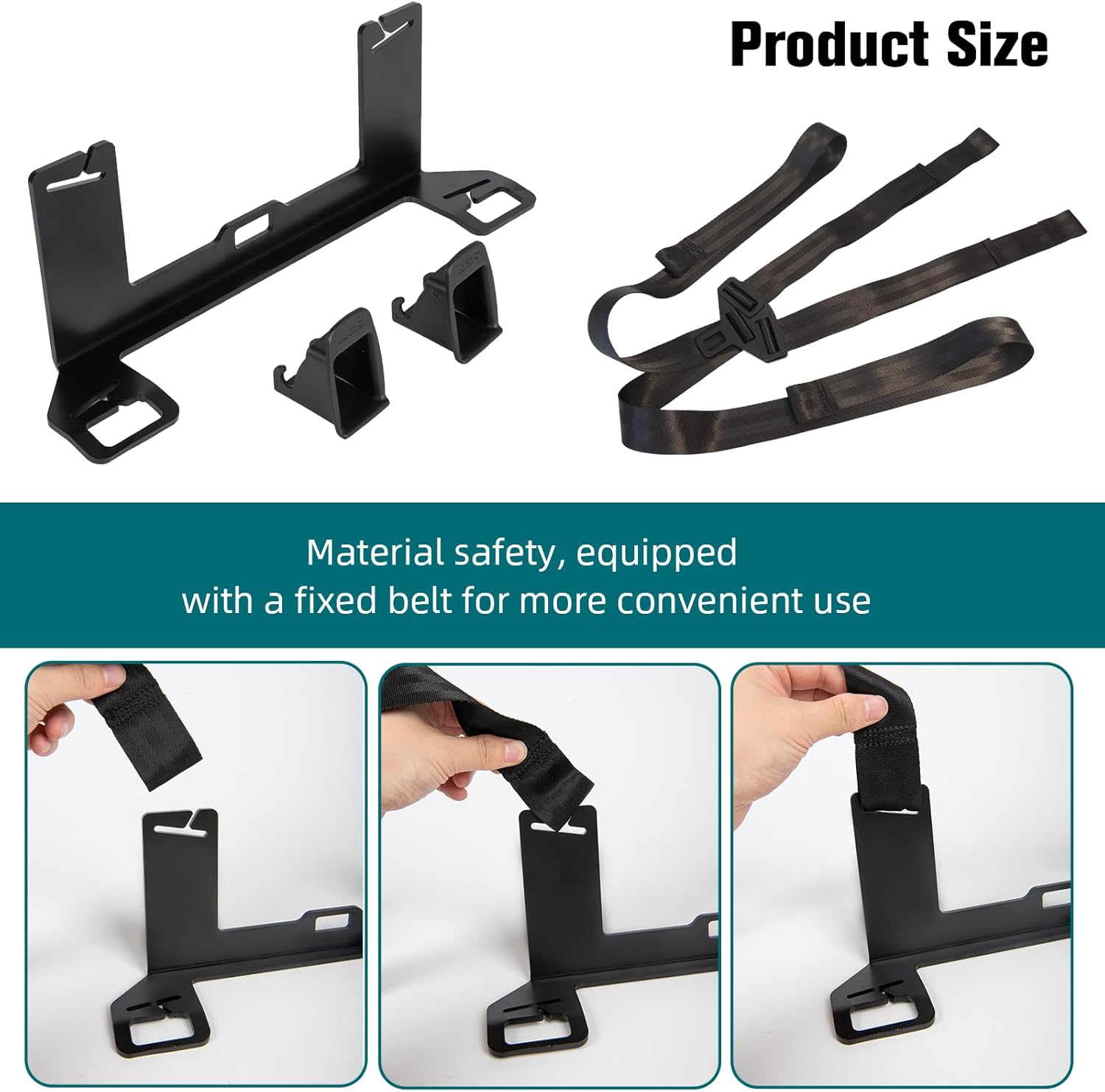 Universal Child Seat Anchor Kit Safe Cars Seat Mount Bracket Universal ISOFIX Latch Interface Bracket Steel Latch for Most Cars, SUVs, MPVs, Increased Steel Strength, 330*73*115mm