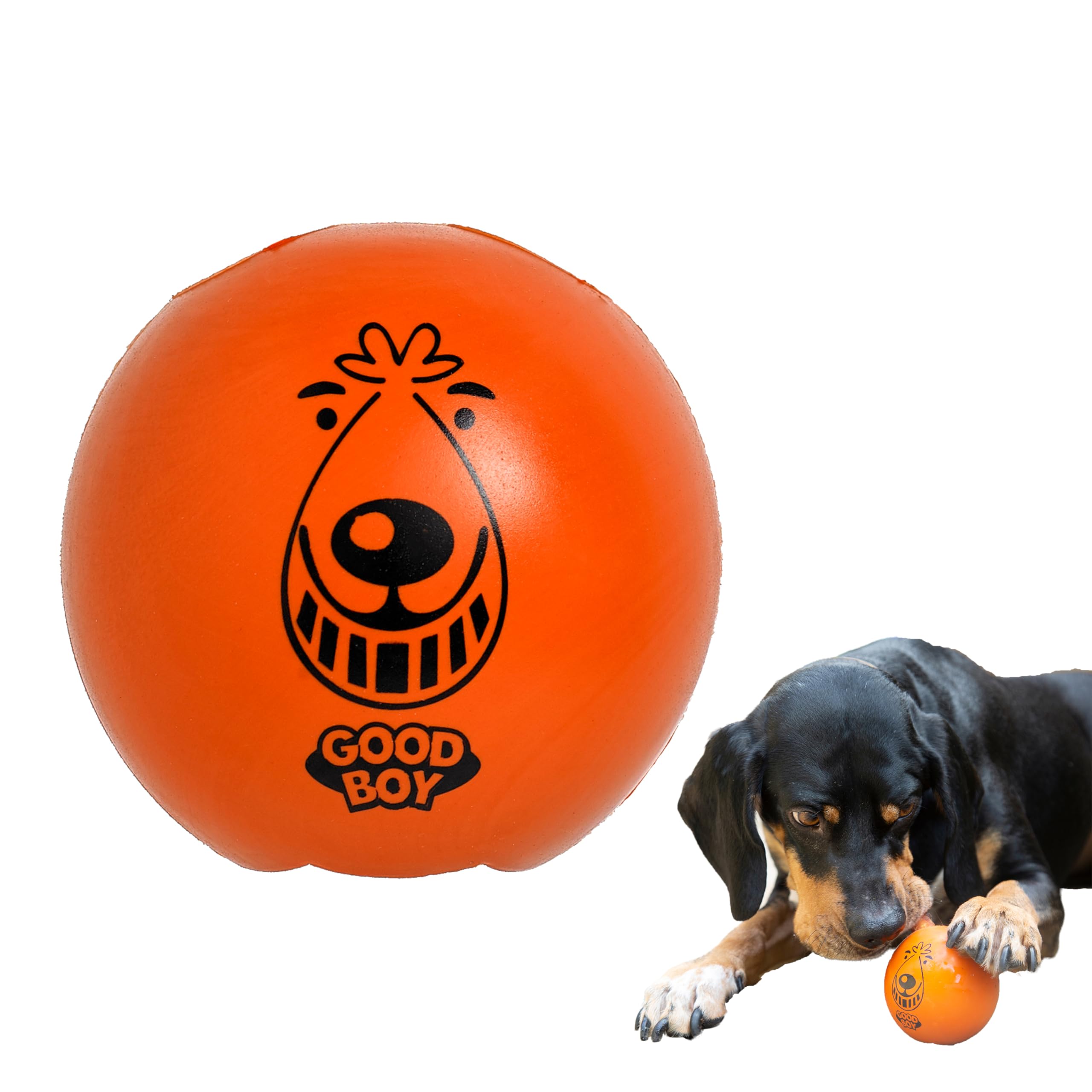Good Boy Dog Toy Chewy Space Lobber - Treat Dispensing Chew Ball - Tough and Durable Rubber - Enrichment Dog Toy and Slow Feeder - Image 2