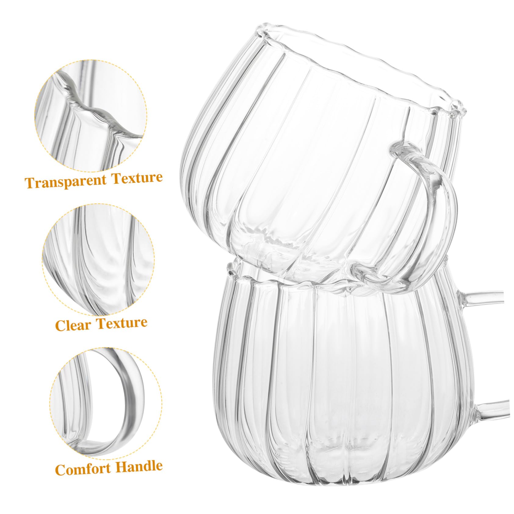 2 Piezas Vasos de Vidrio Transparentes para Leche y Café Resistentes al Calor Ligeros y Prácticos para Desayuno y Bebidas Hogar y Restaurantes