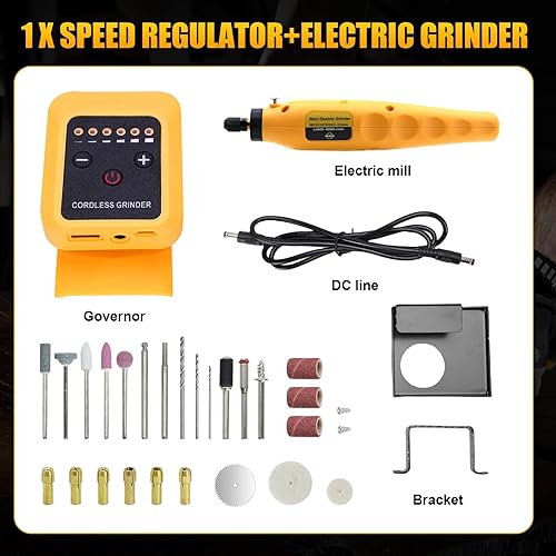 Miniatura 7 de Kit de herramientas rotativas inalámbricas para batería DEWALT de 20 V máximo, 6 velocidades con 25 accesorios, herramienta giratoria multiusos para