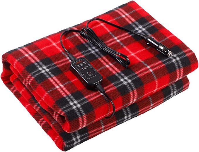 Car Heated Blanket That Plugs Into Cigarette Lighter, 12v