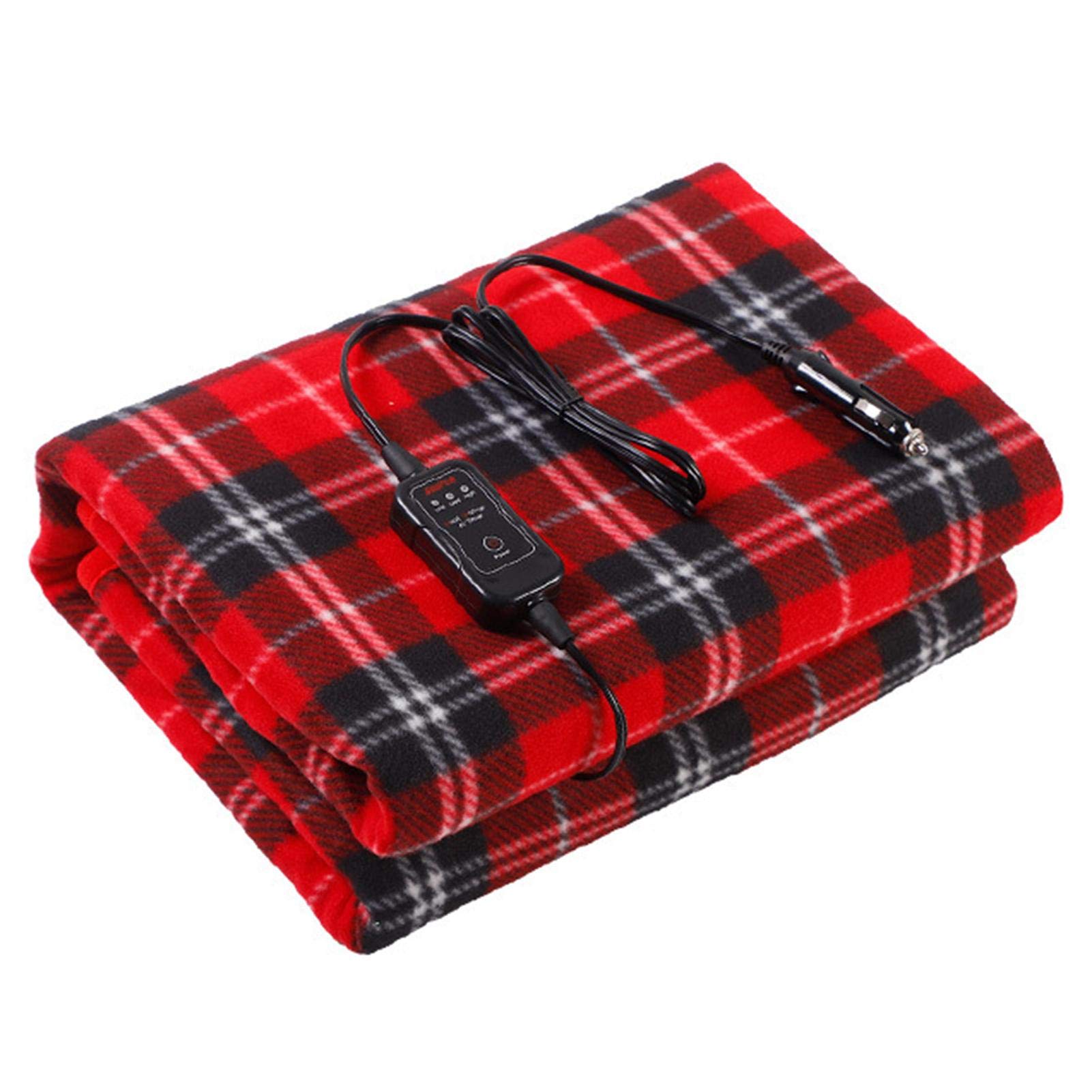 Amazon.com: Car Heated Blanket That Plugs Into Cigarette Lighter, 12v  Electric Smart Travel Blanket for Car, Truck, Boats Or RV