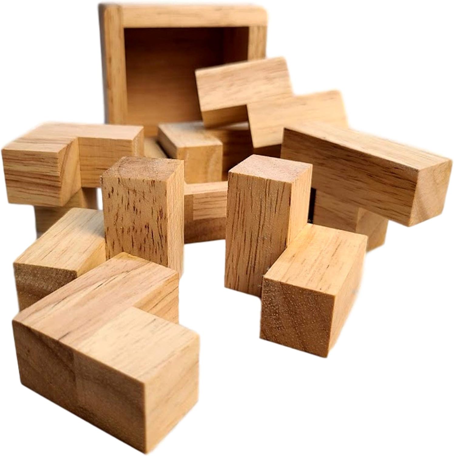 Stem Puzzle Gift - The Soma Cube - Craftsman Edition - Comes with Instructions and Directions on How to Create Different Shapes