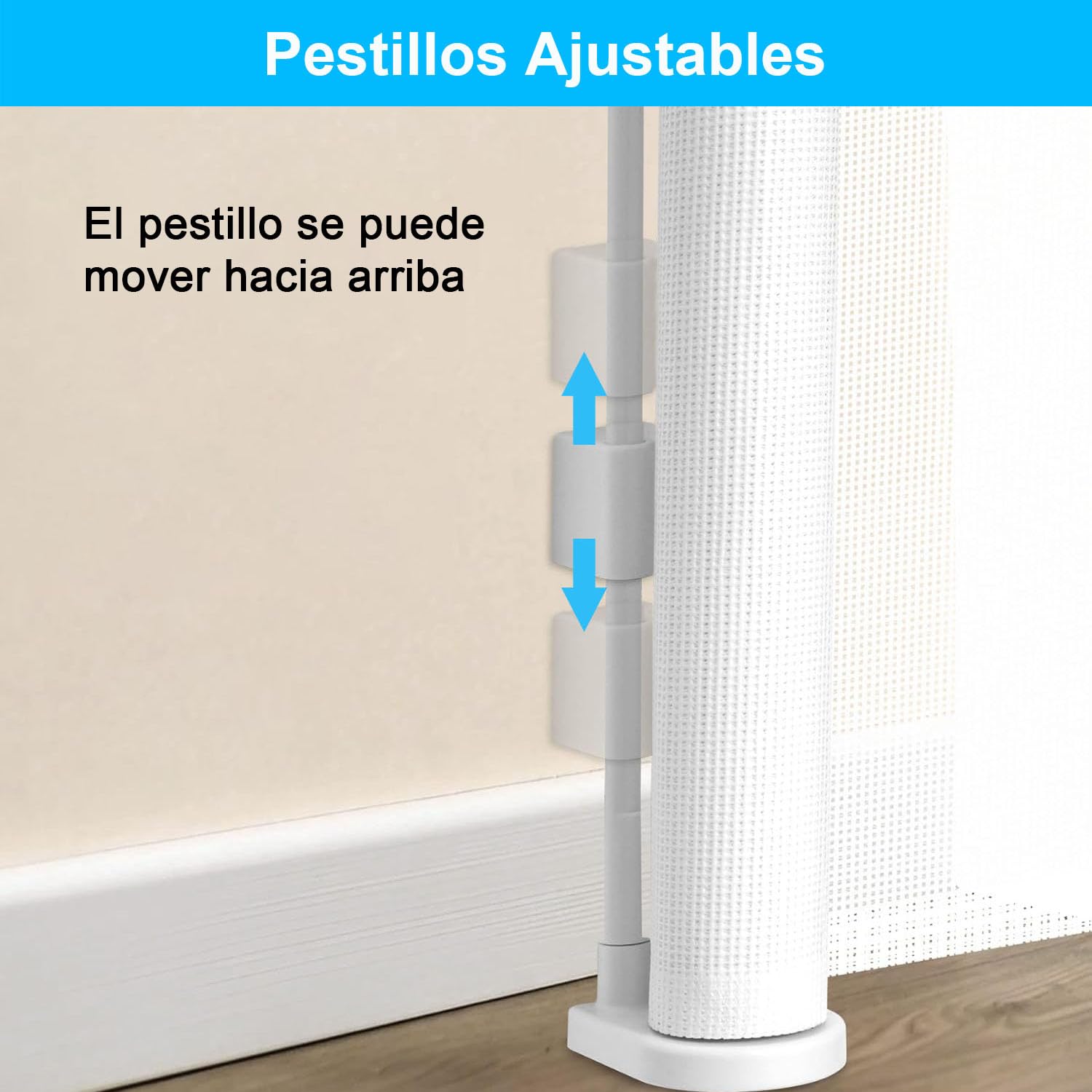 Puerta Seguridad Bebé Extensibles, Barrera Seguridad Nños y Perros, 0-150 cm Retráctil Vallas para Escaleras y Pasillos, Interiores y Exteriores
