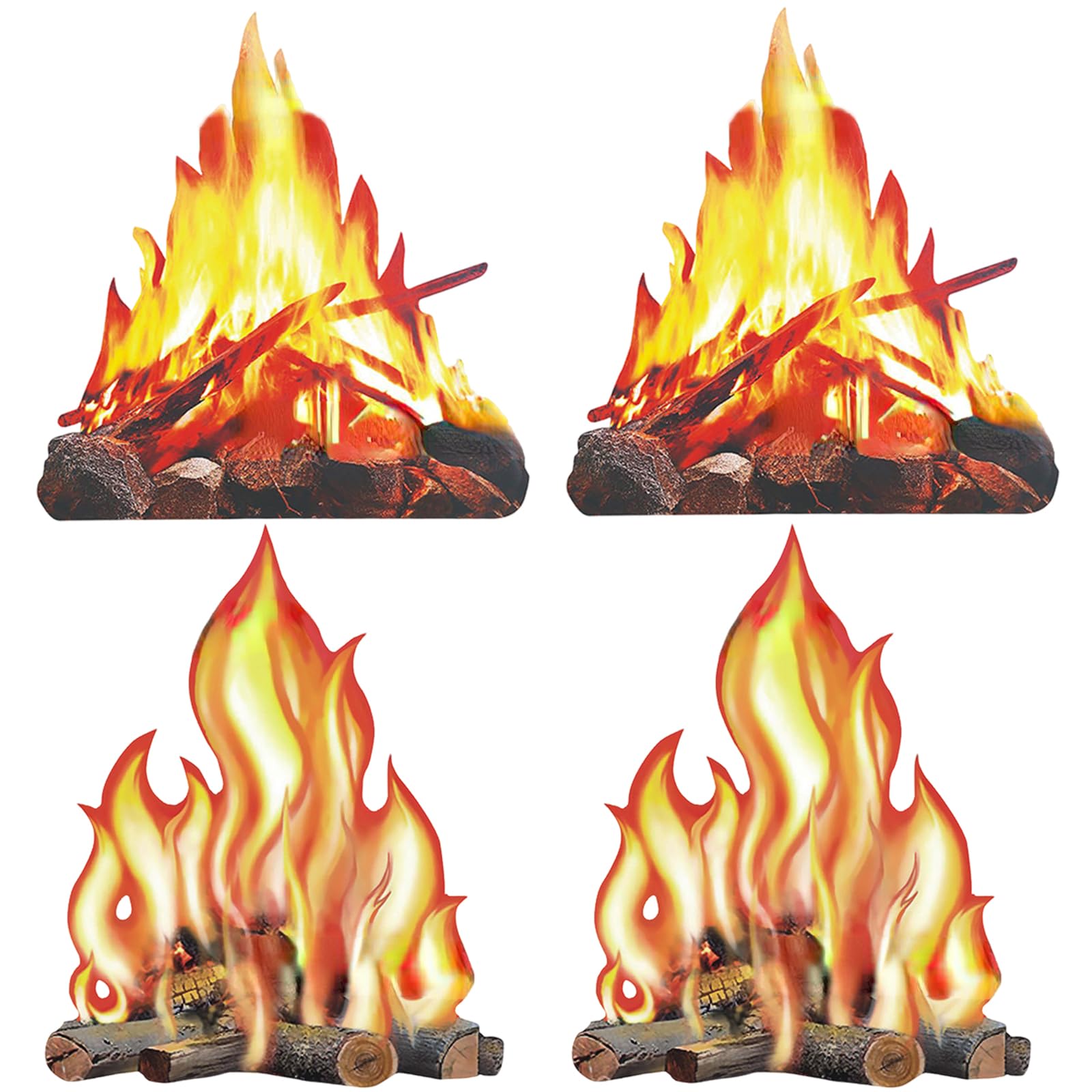 Faux feu de camp en carton Él, flamme en carton, torche de camping, décor de fête, décoration d'Halloween, feu de joie, festival