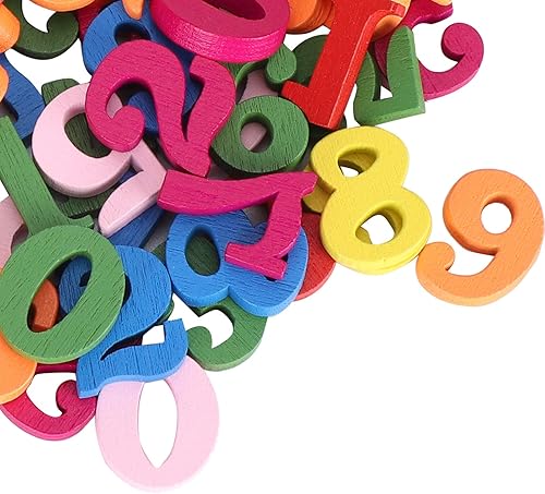 Miniatura 3 de Paquete de 300 botones de tela para bricolaje, números de madera, decoración de números para manualidades, ropa, costura, enseñanza, álbumes de