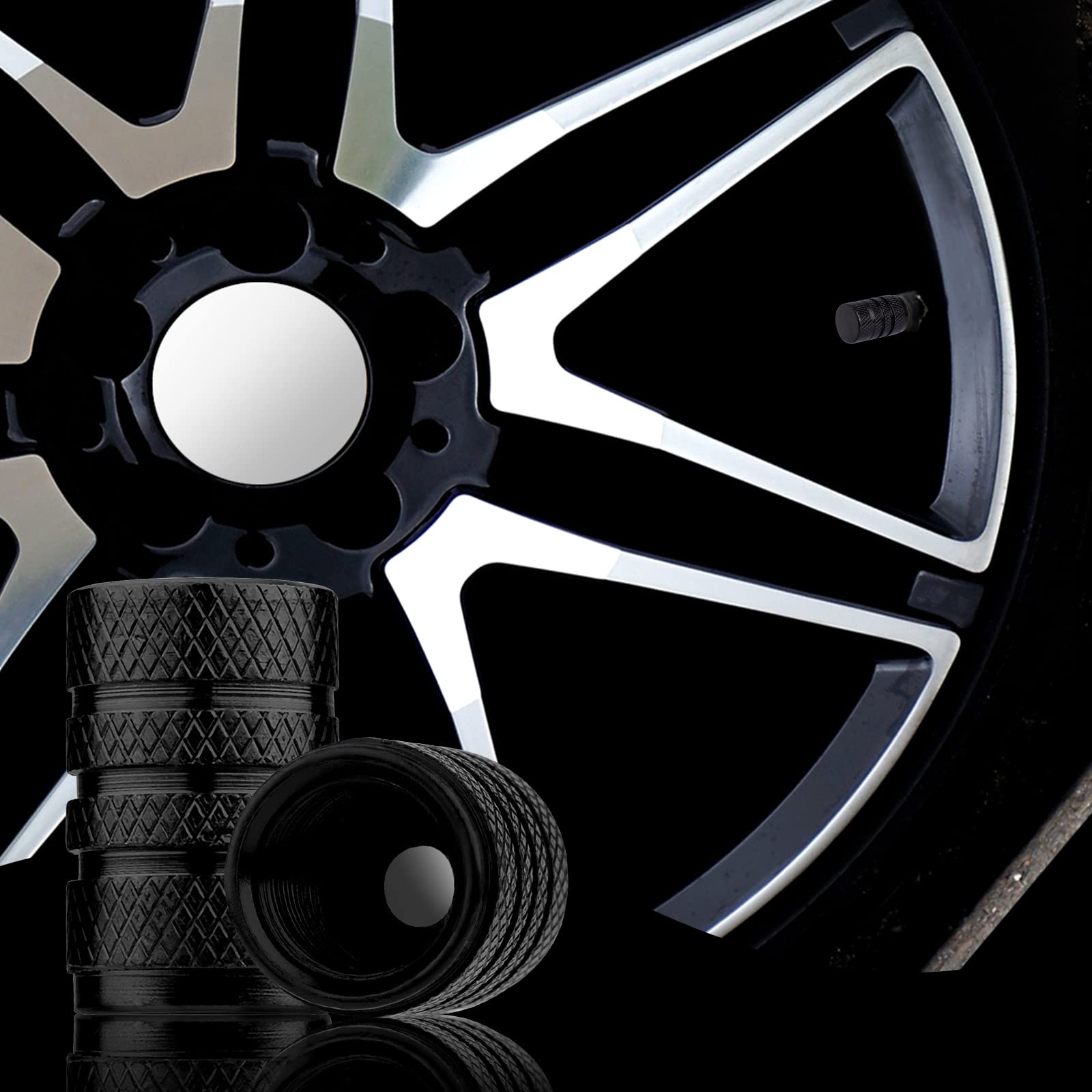 12 Tappi Valvole Pneumatici In Lega Alluminio - Copristelo Antipolvere Per Auto, Moto, Bici - Foto 9