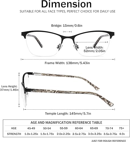 Miniatura 4 de HOTJOJO Paquete de 3 lentes de lectura para mujer lectores de computadora con bloqueo de luz azul filtro de rayos UV deslumbramientorayos azules