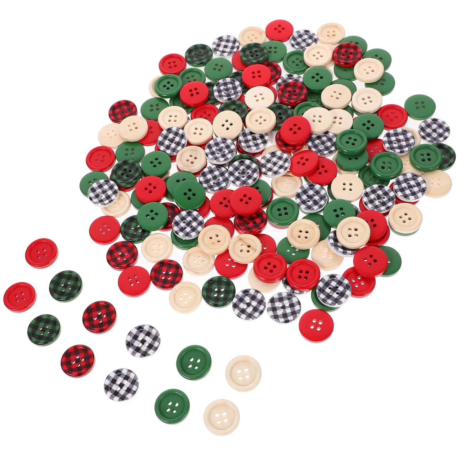 1500 Piezas Botones Navideños de Madera para Coser en Ropa y Abrigo