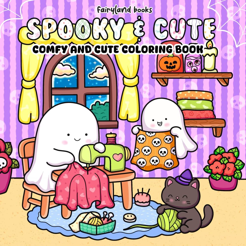 Spooky & Cute: Coloring Book for Adults & Teens | Adorable Creepy Creatures & Cozy Hygge Scenes (Comfy & Cute Coloring)