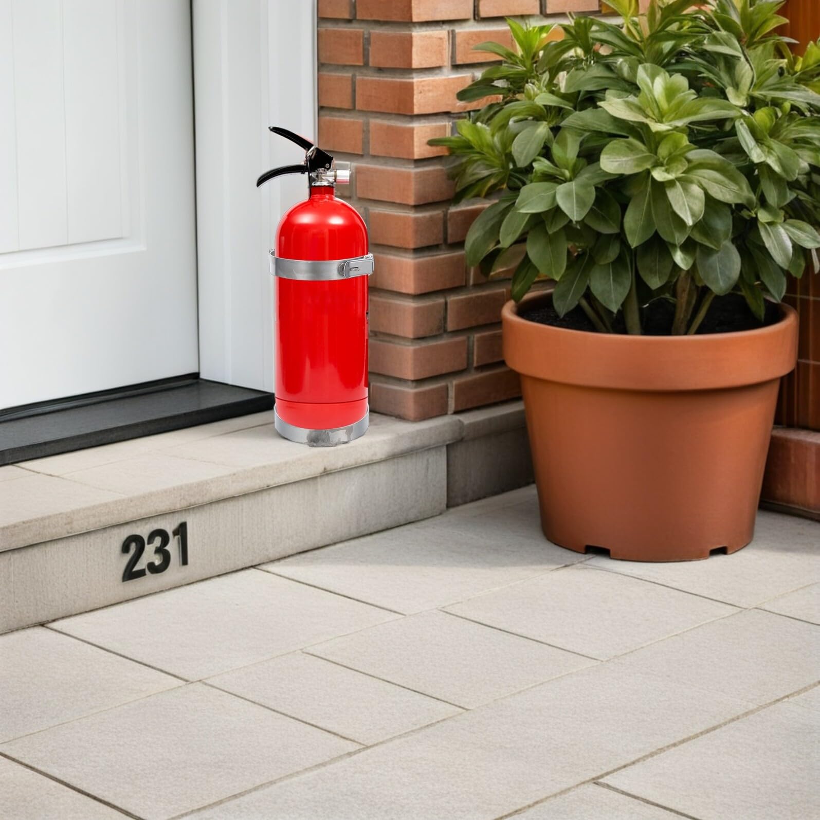 Soporte para Extintor de Incendios Hogar y Camiones, Acero Inoxidable Plateado, Fácil de Instalar Liberación Rápida para Extintores hasta 3 Kg