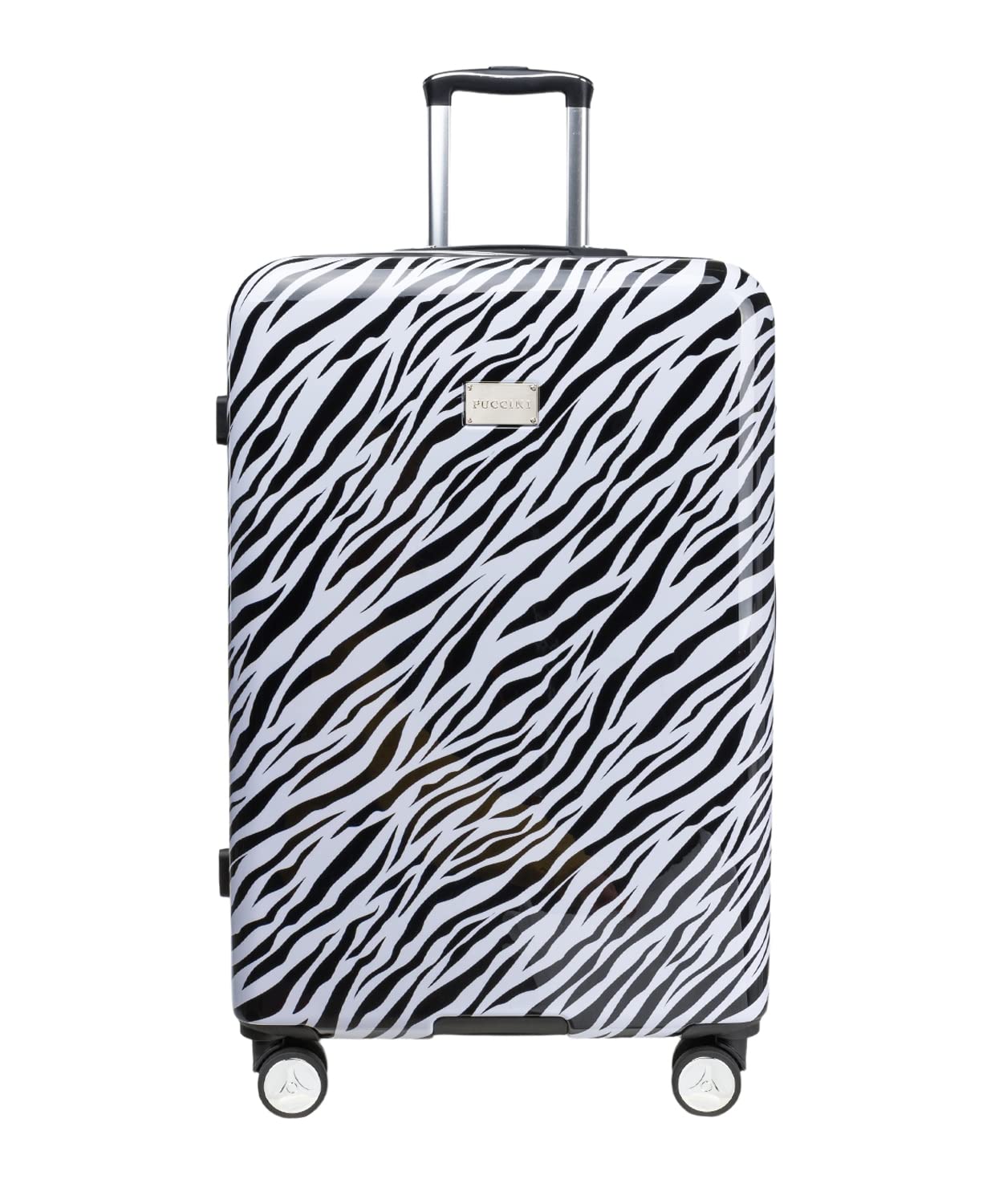 Puccini Koffer Reisekoffer Hartschalen Trolly Beautycase Beverly Hills (Zebra 10, Set: Groß + Mittelgroß + Kabinenkoffer)