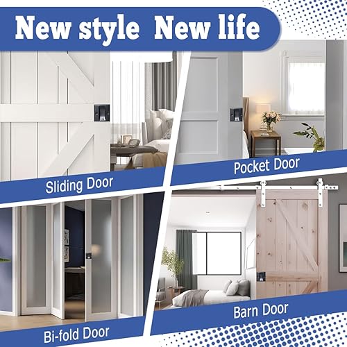 Miniatura 5 de HOMOTEK Paquete de 2 tiradores de privacidad para puerta, sin placa de interruptor, reemplaza los tiradores de paso viejos o dañados, 2-3/4 x 2-1/2