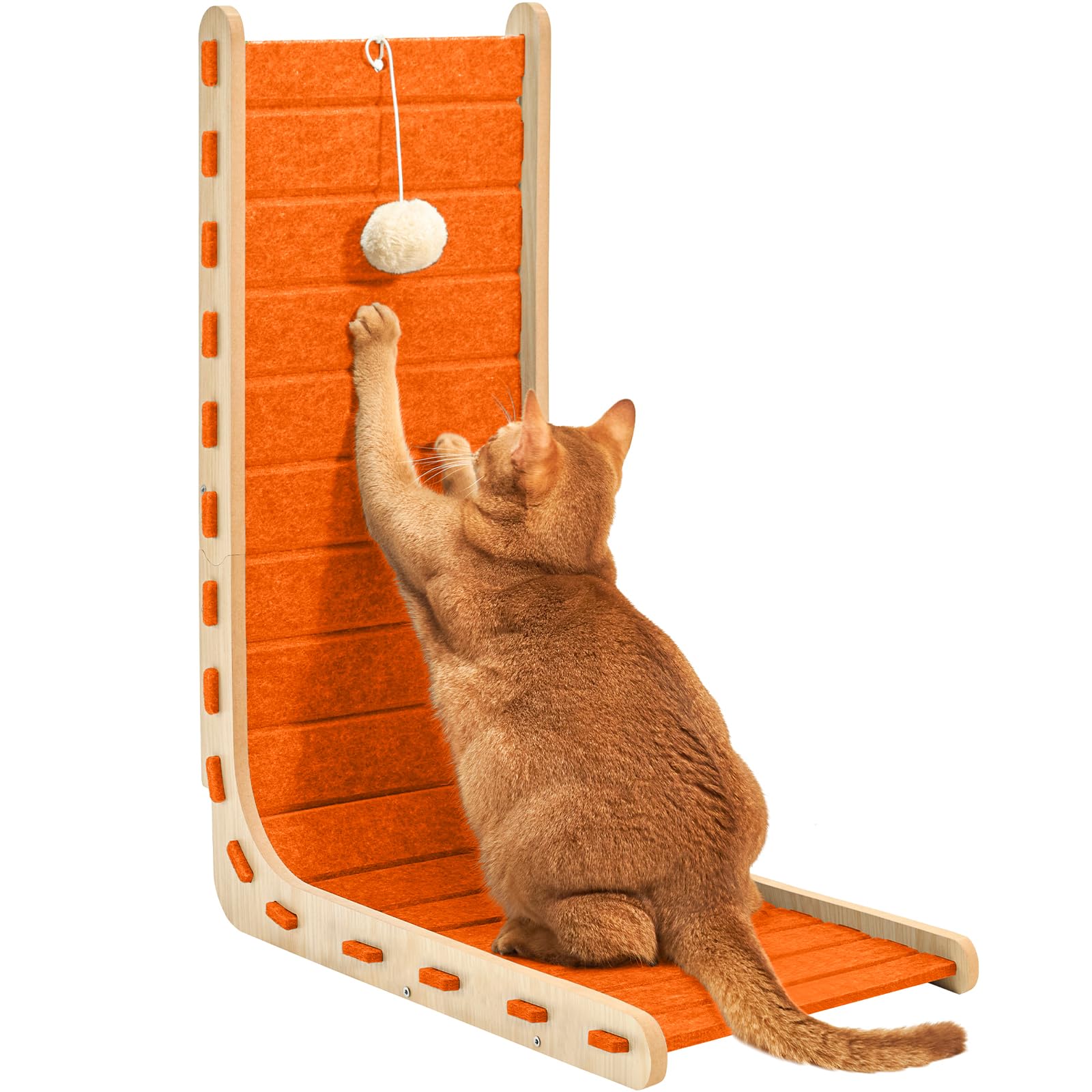 Nxwjoy Cat Scratch Pad Felt Cat Scratcher for Indoor Cats Scratching Board Scratchers for Large Cat Scratch Furniture Protector with Ball Kitten Toys