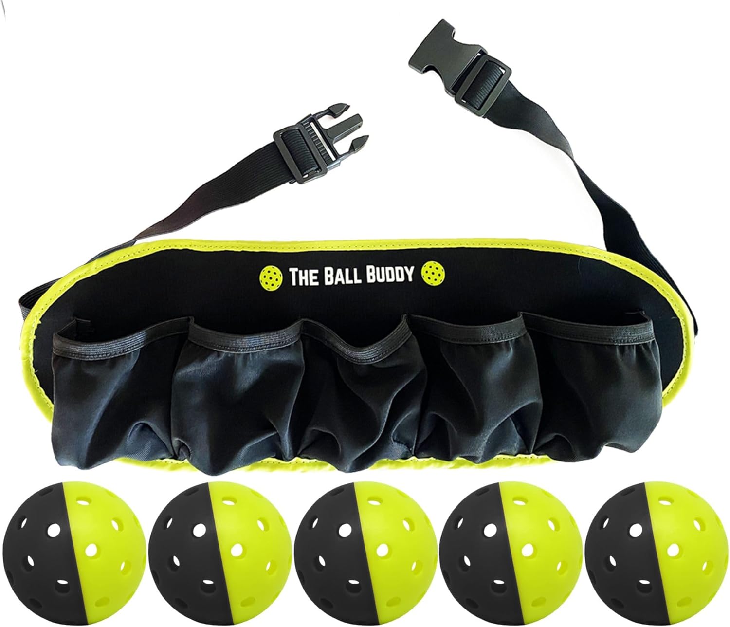 Premium Pickleball Ball Buddy – Hands-Free Pickleball Holder + Bonus Keychain
