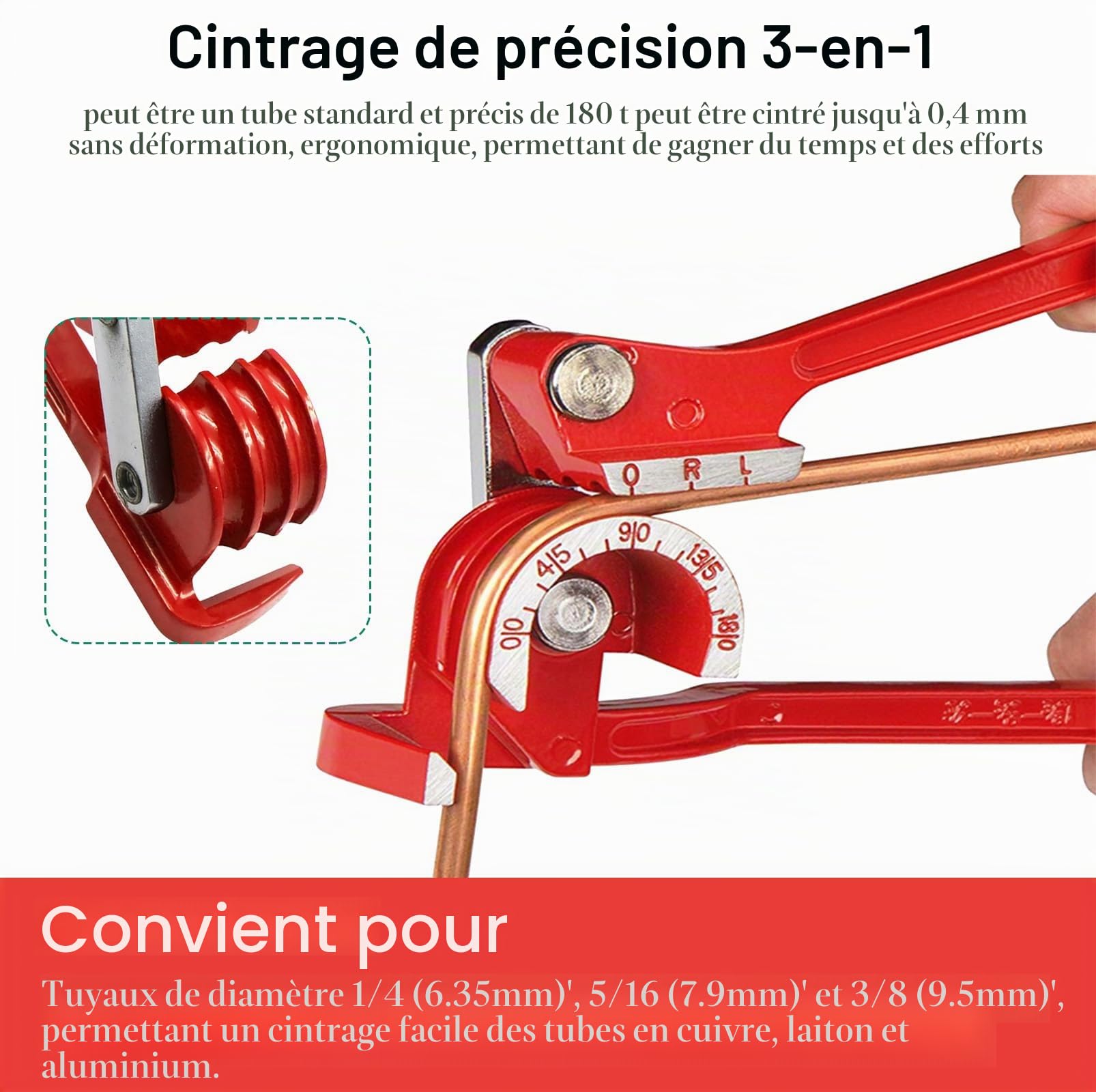 Kit de tuyaux de frein 25 pieds Bobine de tuyau de bobine de voiture Outil à double fraisage Accessoires de réparation de ligne de frein automobile