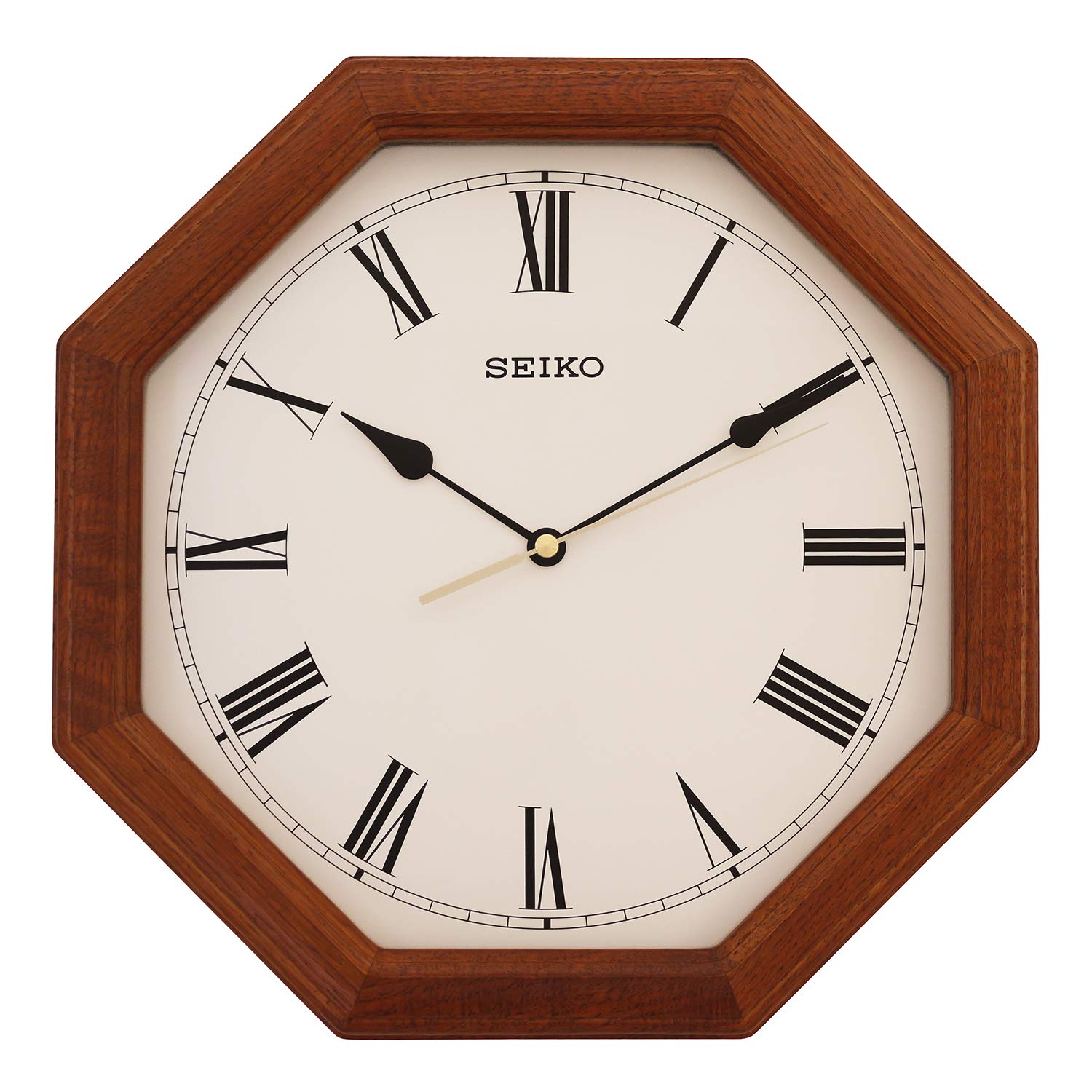 SEIKO メロディー掛時計 木製ケース Seiko Wooden case (Oak), Wall Clock [32 cm x 32 cm x 4.3 cm, Brown