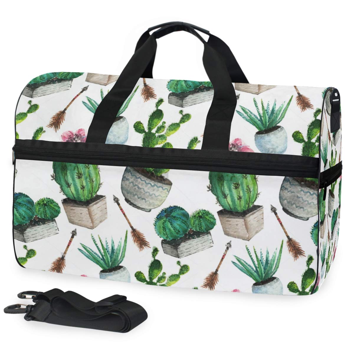 SLHFPX Gym Bag Cactus Duffle Bag Large Sport Travel Bags for Men Women