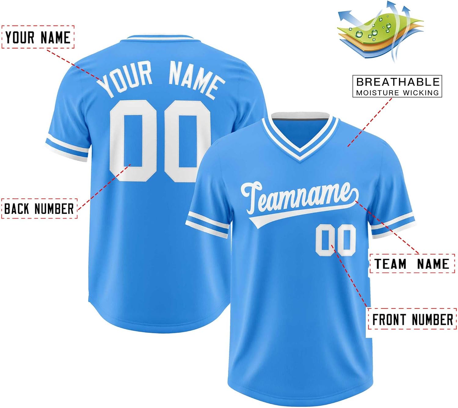 KXK Custom V-Neck Baseball Jersey Pullover Sports Shirt Personalized Stitched Name Number for Men Women Youth