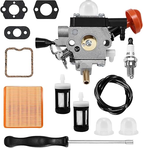 Miniatura 1 de ZIQUN 4180-120-0617 Kit de carburador compatible con FS131 FS131R HT131 HT133 KM131 KM131R FS311 Desbrozadora con filtro de aire Reemplazar