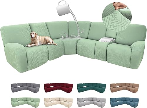Miniatura 10 de Fundas 100% impermeables para sofá reclinable seccional, fundas para sofá reclinable en forma de L, funda para sofá seccional de esquina en forma de