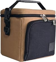 Bolsa Térmica Lona Marmita Fitness Lazer Viagem Mid Sport Lancheira Academia 7 L Mille Cor:Cáqui c/Preto