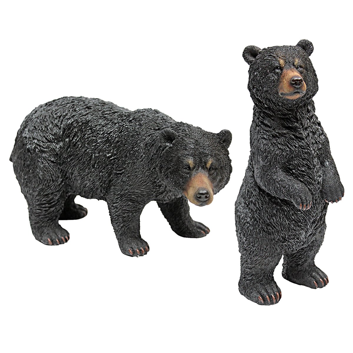 Design Toscano QM924217 Black Bear Statue Set, Multicolored