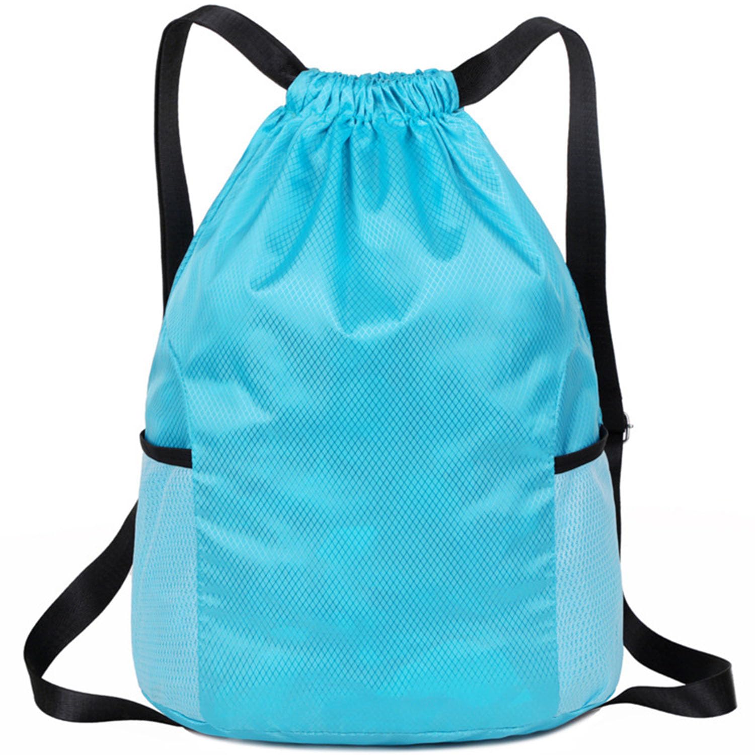 huiyonglan Drawstring Gym Bag, Large Sports Backpack String Swim Drawstring Bag for Women Men, Waterproof Swimming Sports Bags, Gym Bags for Swim, Beach, School, Sport & Travel(Blue)
