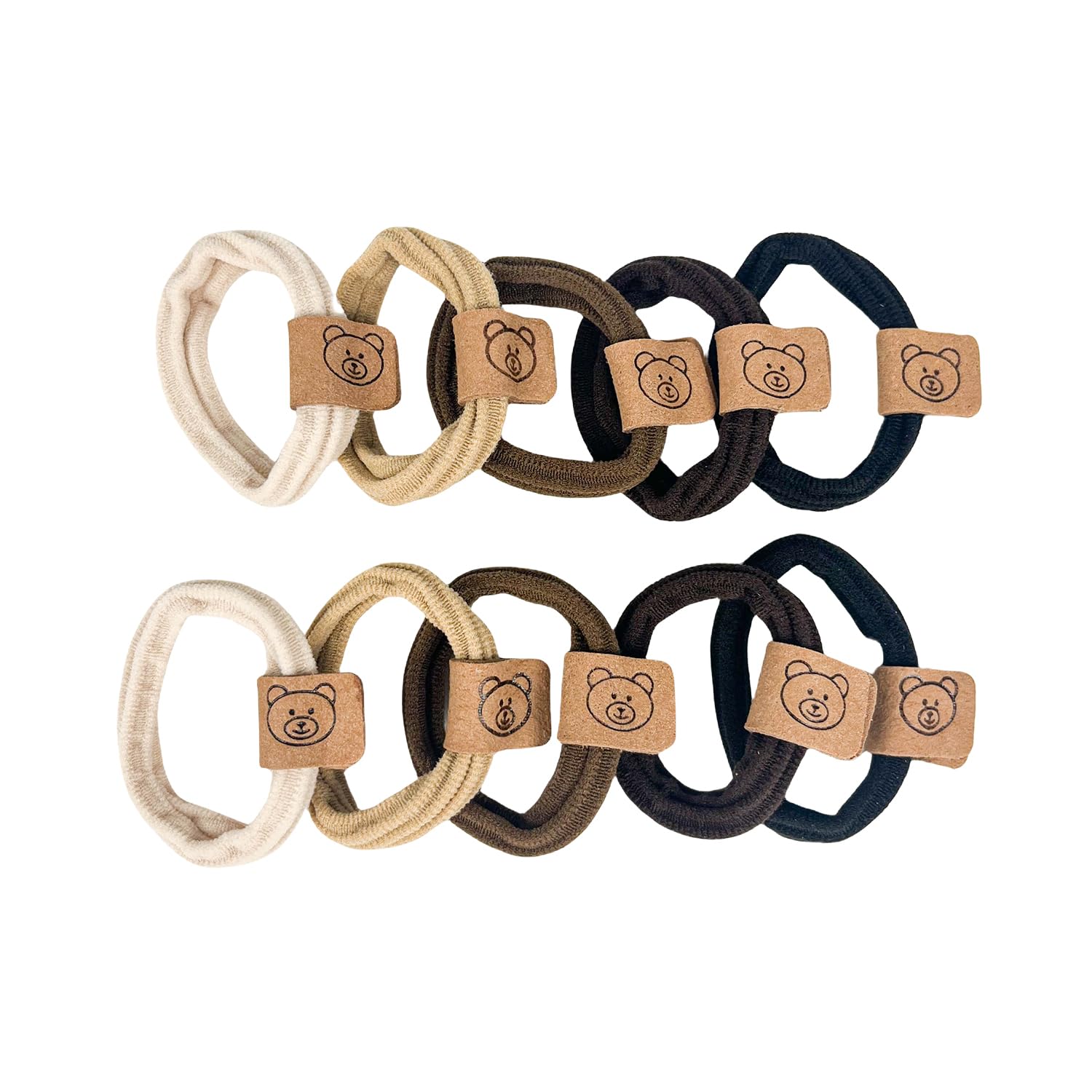 BLBMHair Ties with Seamless High Elastic in Ponytail Holders (Little Bear Style, Multiple Color with 10 Pcs Packing)