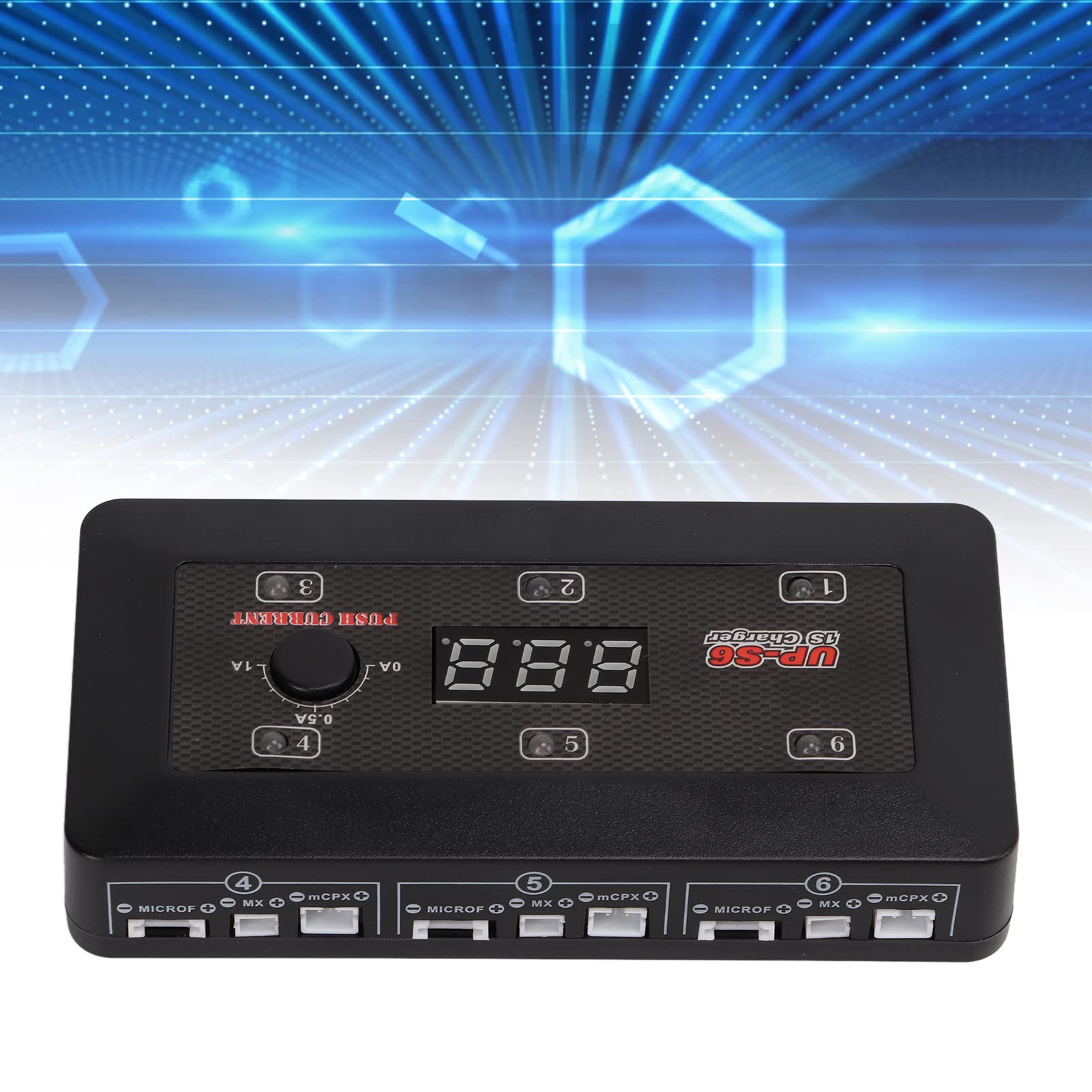 Caricabatterie UP-S6AC S6 RC con Indicazione Vocale A LED per Batterie Lipo Al Litio per Droni, Uscita USB 5 V 2.1 A, Adatto per Sessioni di Volo All'aperto