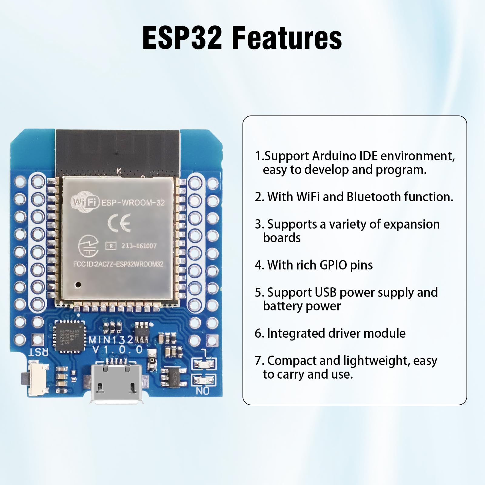 AZDelivery 3 x ESP32 NodeMCU Module WLAN WiFi Dev Kit C Development Board with CP2102 and USB-C Connection ESP 32 ESP32 wroom 32 Compatible with Arduino and Includes E-Book AZDelivery 3 x ESP32 NodeMCU Module WLAN WiFi Dev Kit C Development Board with CP2102 and USB-C Connection ESP 32 ESP32 wroom 32 Compatible with Arduino and Includes E-Book