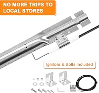 GFTIME Set Universal Arzător Grătar Gaz - Piesă de Schimb Reglabilă din Oțel Inoxidabil pentru Grătare Tepro, Campingaz, Charbroil - 3 buc 4