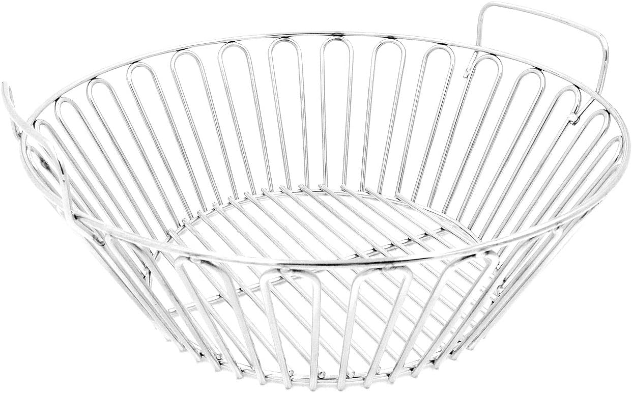 ZBXFCSH 13.5 inch Charcoal Ash Basket Fits for Large Big Green Egg Grill, Kamado Joe Classic, Pit Boss, Louisiana Grills,Primo Kamado Grill and Large BGE