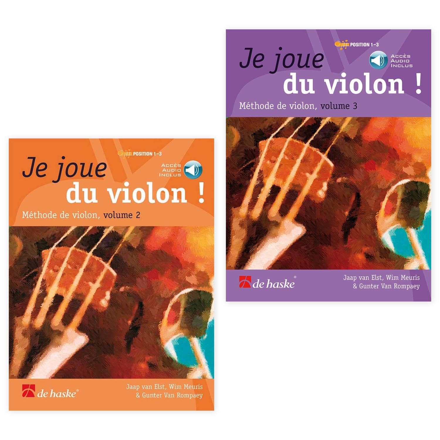 Je joue du violon Vol. 2 + Vol. 3 (DHP 1074267-404, DHP 1104949-404, 9789043162593, 9789043168564) + Cahier de musique Soundman + 2 crayons (Ensemble de départ)