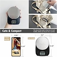 Vista 4 de NUTRI FIT Báscula Digital de Alimentos Pequeñas Básculas de Cocina Peso en Gramos y OZ para Cocinar Hornear Pérdida de Peso, Acero Inoxidable Tara