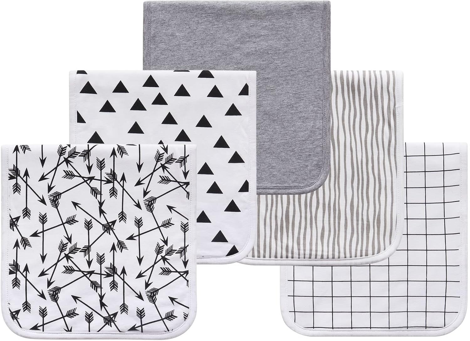 Burp Cloths Baby Burp Set, Burping Cloth Newborn Towel for Newborns Boys Girls 5 Pack 100% Cotton (Stripes) : Baby