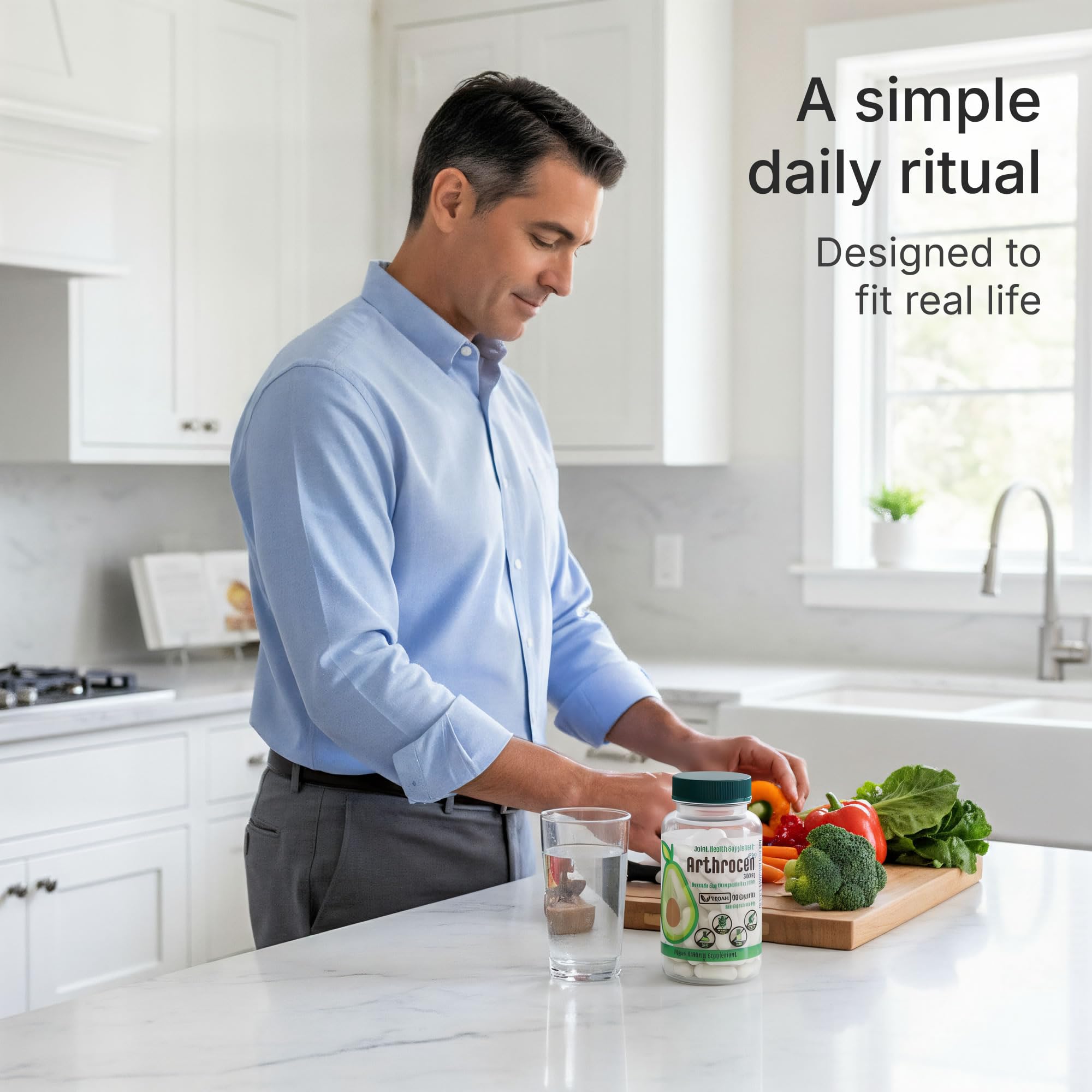Vegan ASU Joint Support 300mg Avocado Soy Unsaponifiables Once Daily | Clinically evaluated vegan ASU formula 2-month supply plant-based non-GMO Made in the USA for everyday joint wellness product thumbnail 5