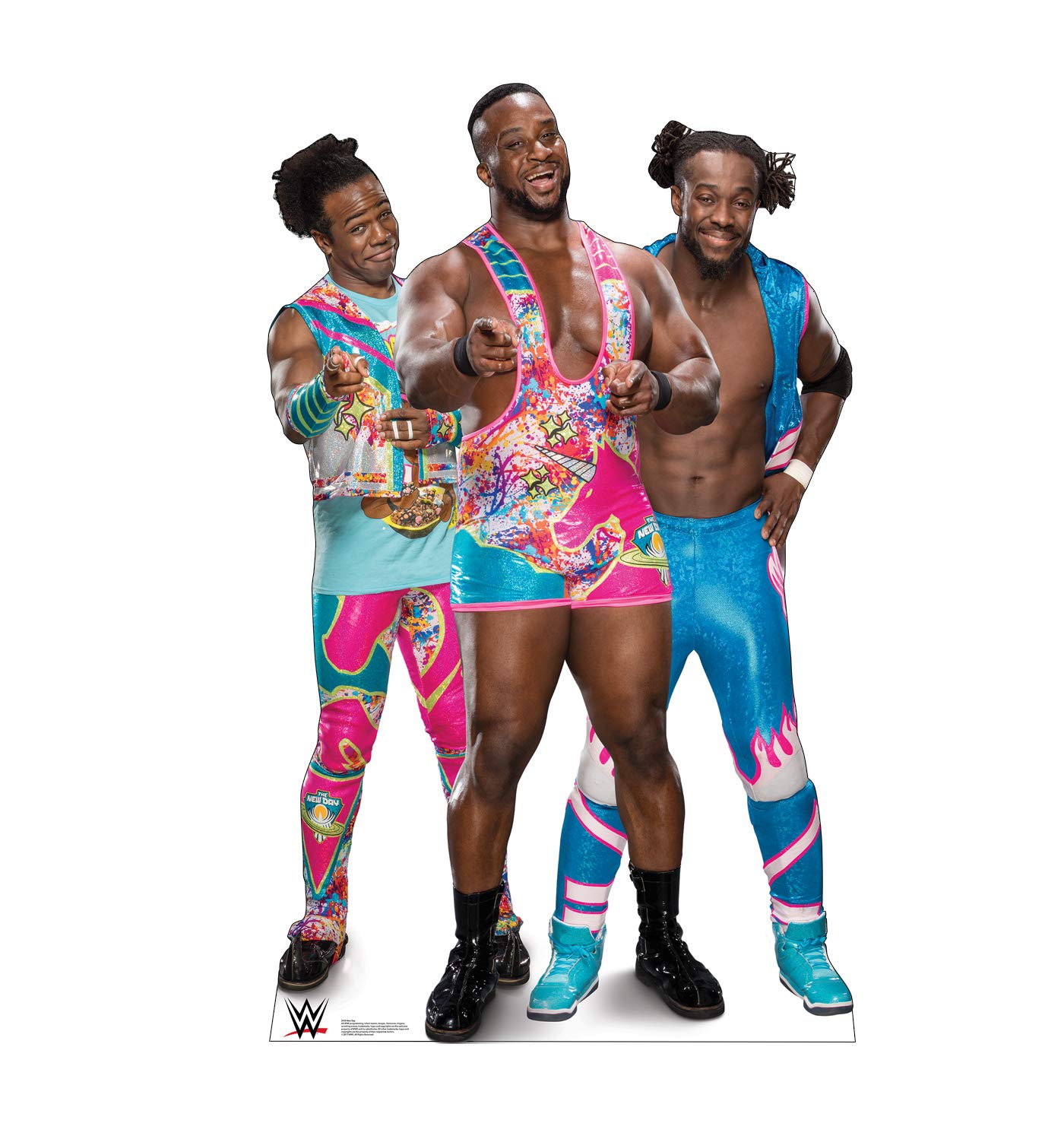 Cardboard People New Day - Big E, Kofi and Xavier - Life Size Cardboard Cutout Standup - WWE