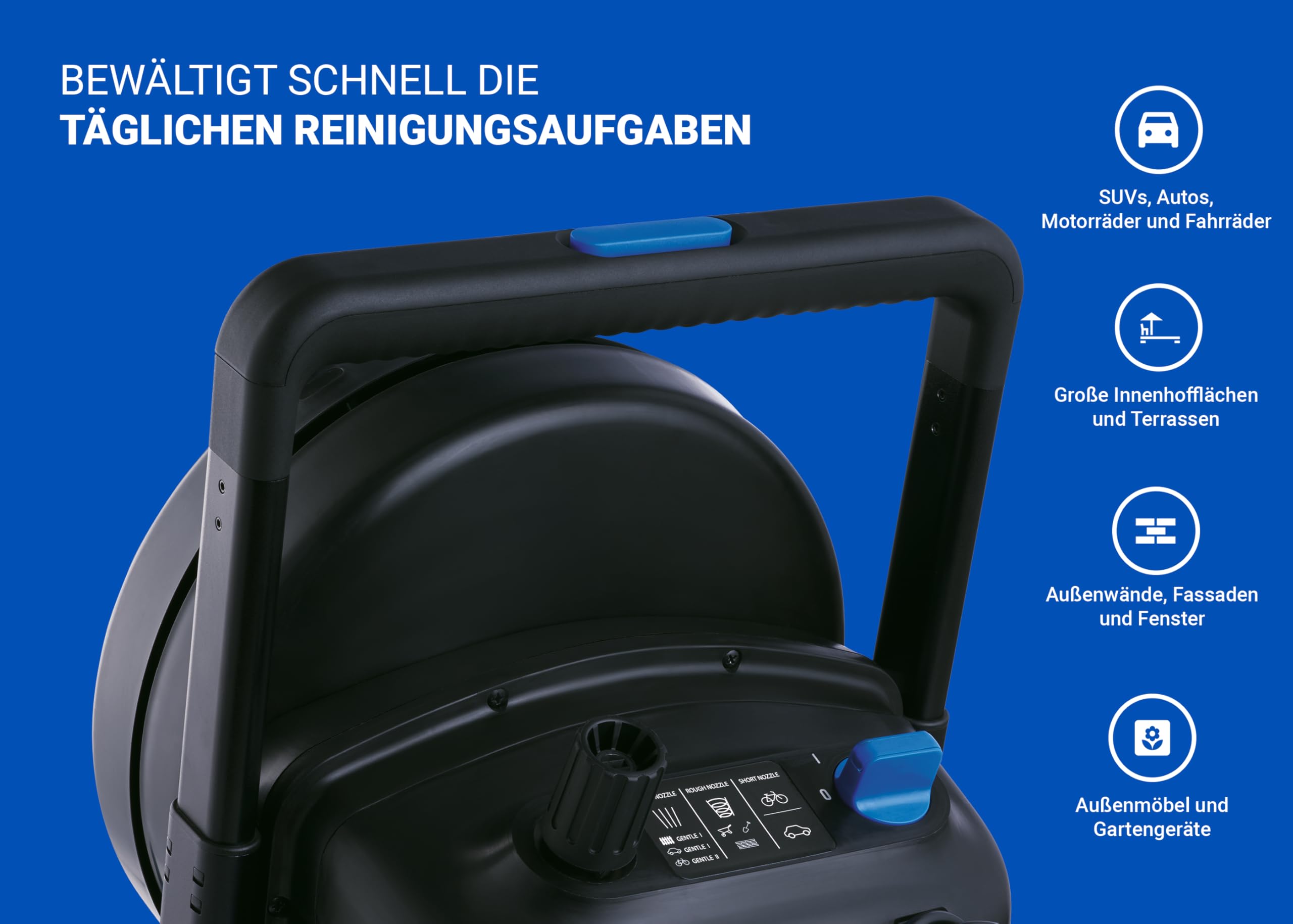 Nilfisk Hochdruckreiniger Excellent 170 Bar - Pressure Washer Für Terrassen, Werkstätten und Autos (2300 W)