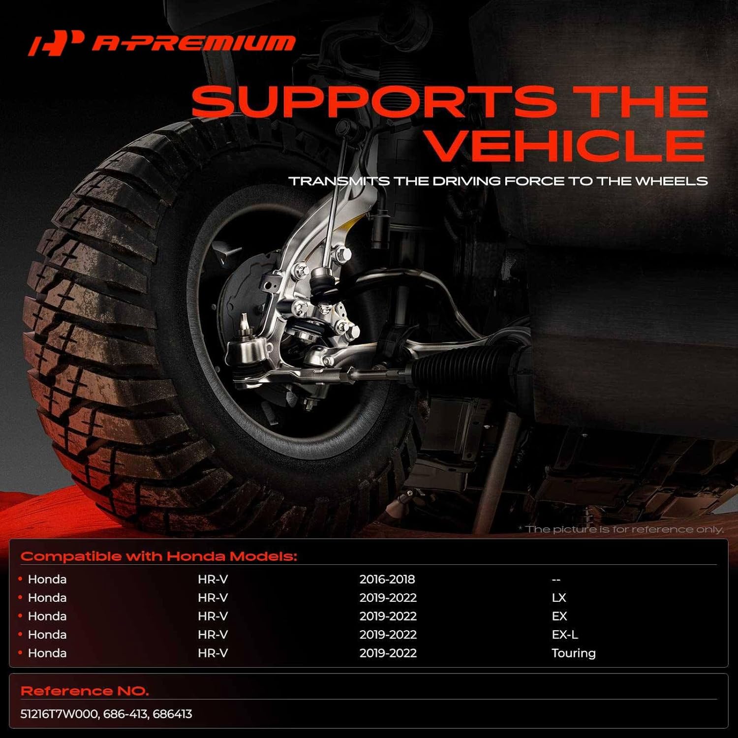 A-Premium Front Left Suspension Steering Knuckle Compatible with Honda HR-V HRV 2016-2022, Driver Side