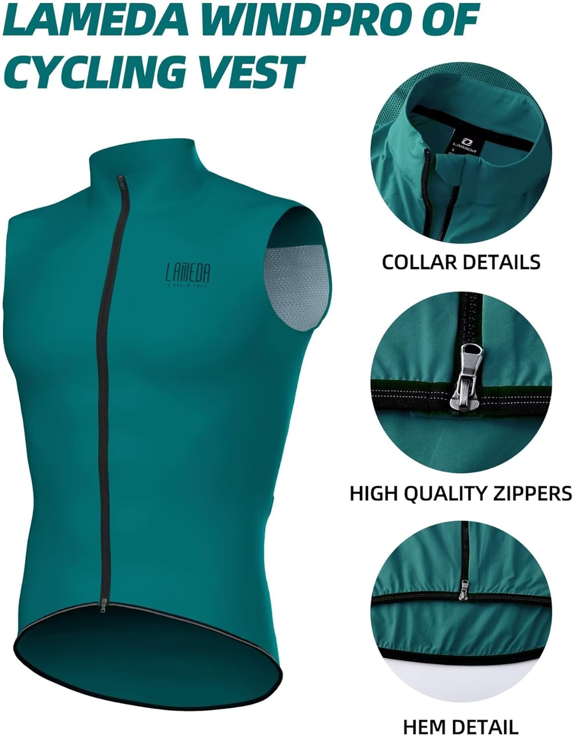 LAMEDA Cycling Jacket for Men Women, Windproof Lightweight Packable Cycling Windbreaker Bicycle Clothing Jacket - Image 6