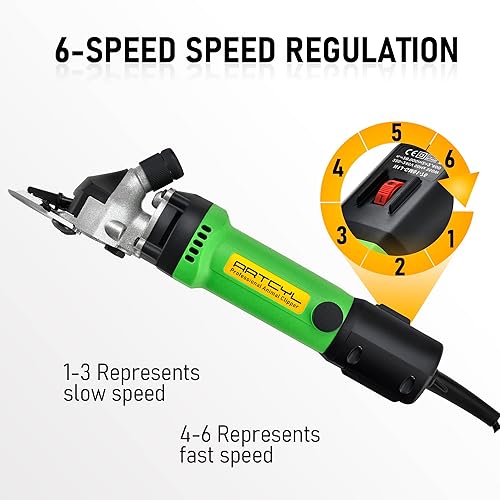 Miniatura 3 de Tijeras de oveja kit de aseo eléctrico profesional de animales de 550 W para ovejas cabras caballos ganado y animales grandes de pelaje grueso 6