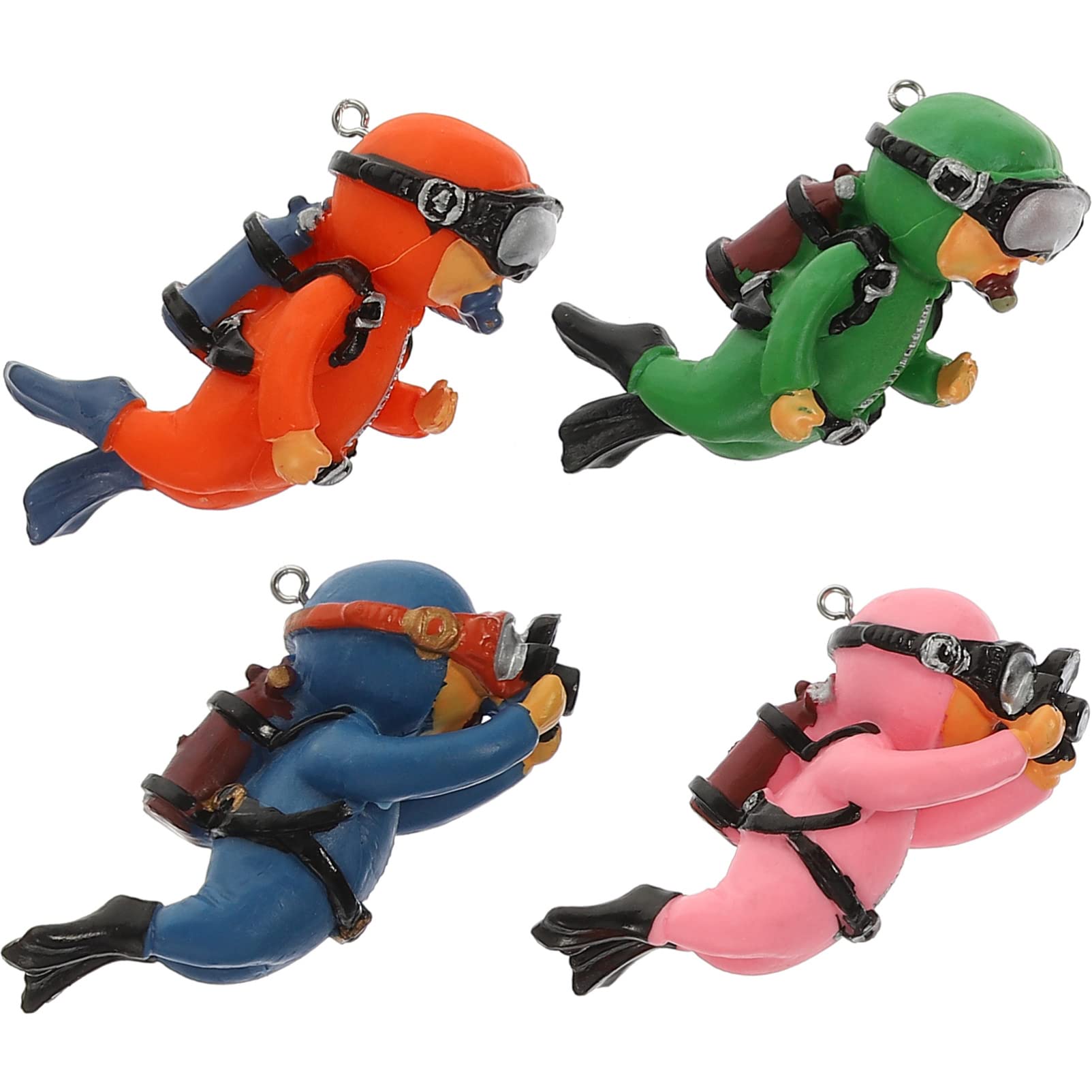 Toddmomy 12 Pièces Ornements D'aménagement Paysager D'aquarium Mini-Figurines Mini Figurines pour Enfants Jouet d'enfant Petits Jouets De Bain Les Plongeurs PVC Accessoires Dessin Animé