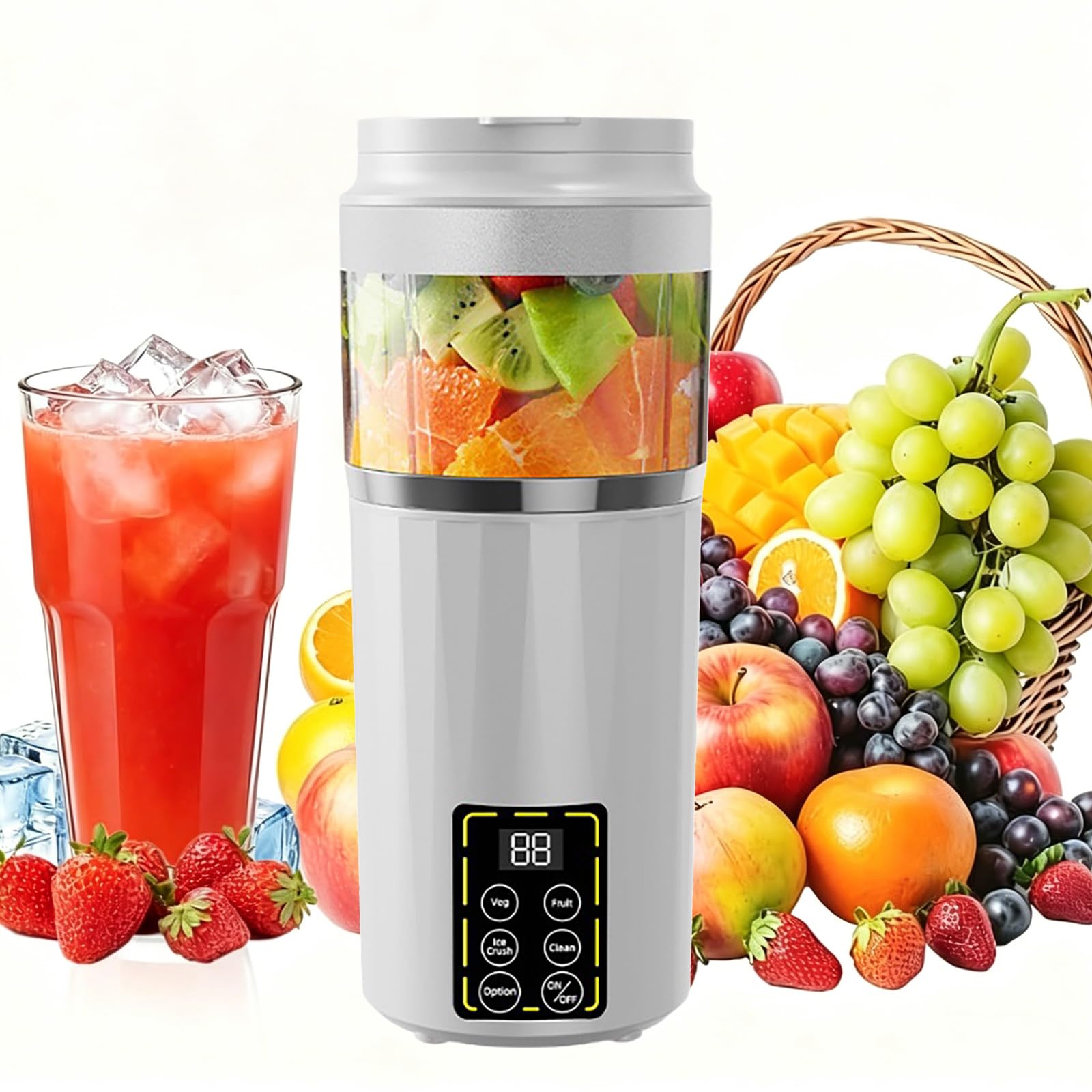 Portable Smoothie Blender 460ml Personal Portable Blender with 12Blade