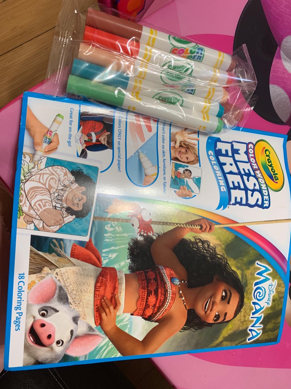 Amazon.com: Crayola Color Wonder Moana Coloring Pages, Mess Free ...