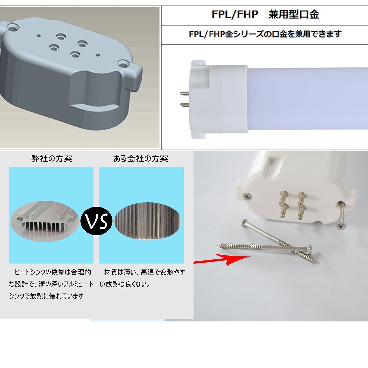 Amazon.co.jp: 高輝度LED蛍光灯 FHP32EN-L LED 電球色3000K HFツイン1 