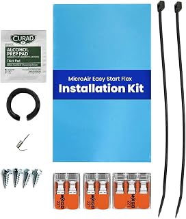 MICRO-AIR Easy Installation Kit for EasyStart Flex Soft Start Kit for Home Air Conditioner & RV – Includes Snap Bushings, Zip Ties, Alcohol Wipes, Adhesive Pads, & Screws