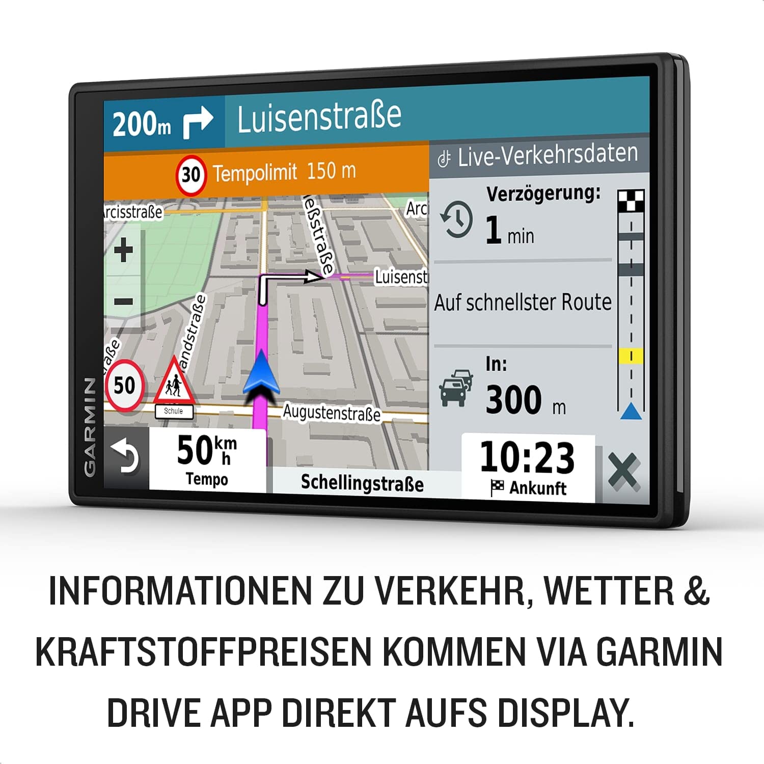 Garmin DriveSmart 55 - Navigationsgerät mit hellenm 5,5 Zoll (13,97cm) Touchdisplay, Europakarten… – Ansicht 3