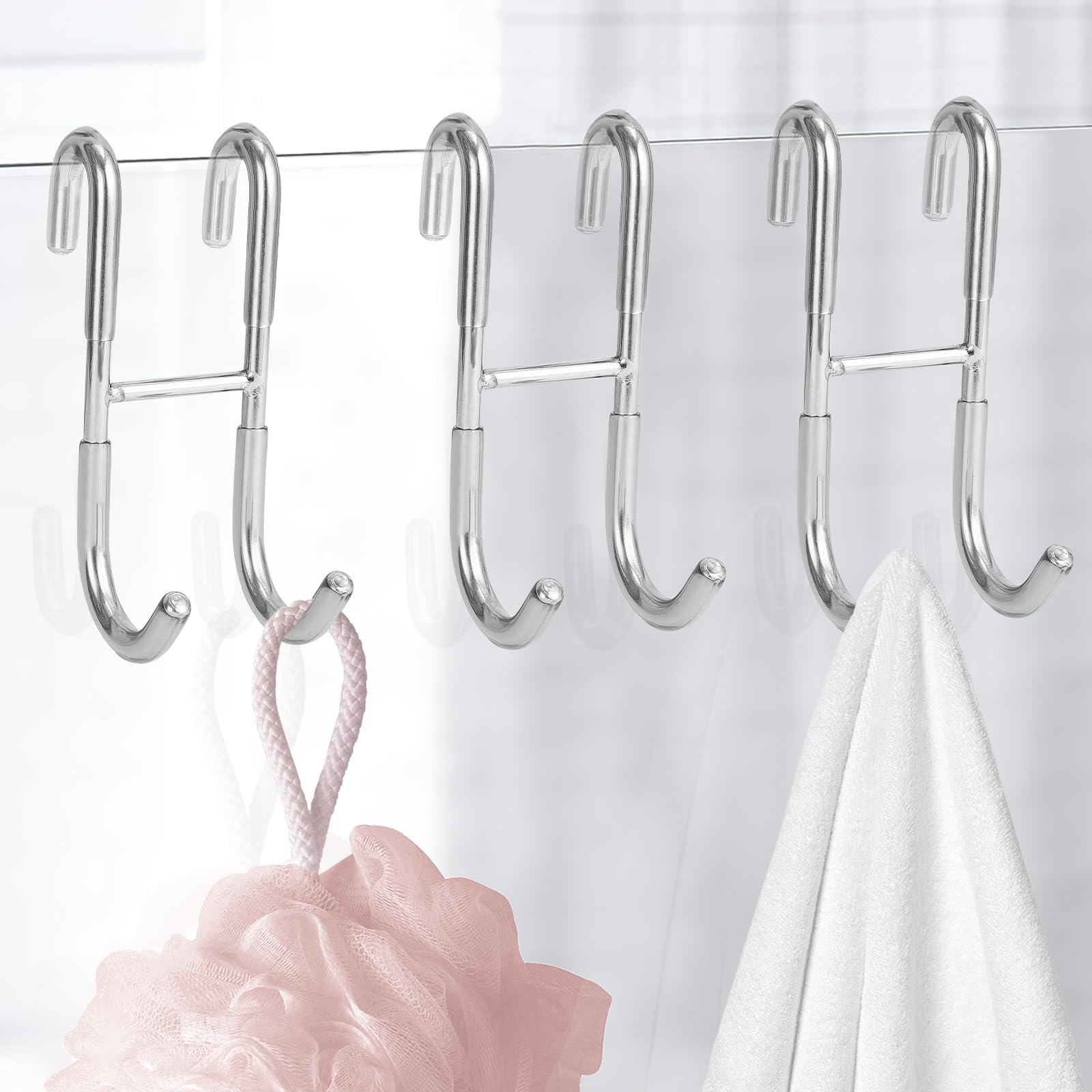 Extended Shower Door Hook 7-Inch , Over Door Hook For Bathroom Frameless Glass Shower Door Towel Hook Extended Shower Door Hook 7-Inch , Over Door Hook For Bathroom Frameless Glass Shower Door Towel Hook