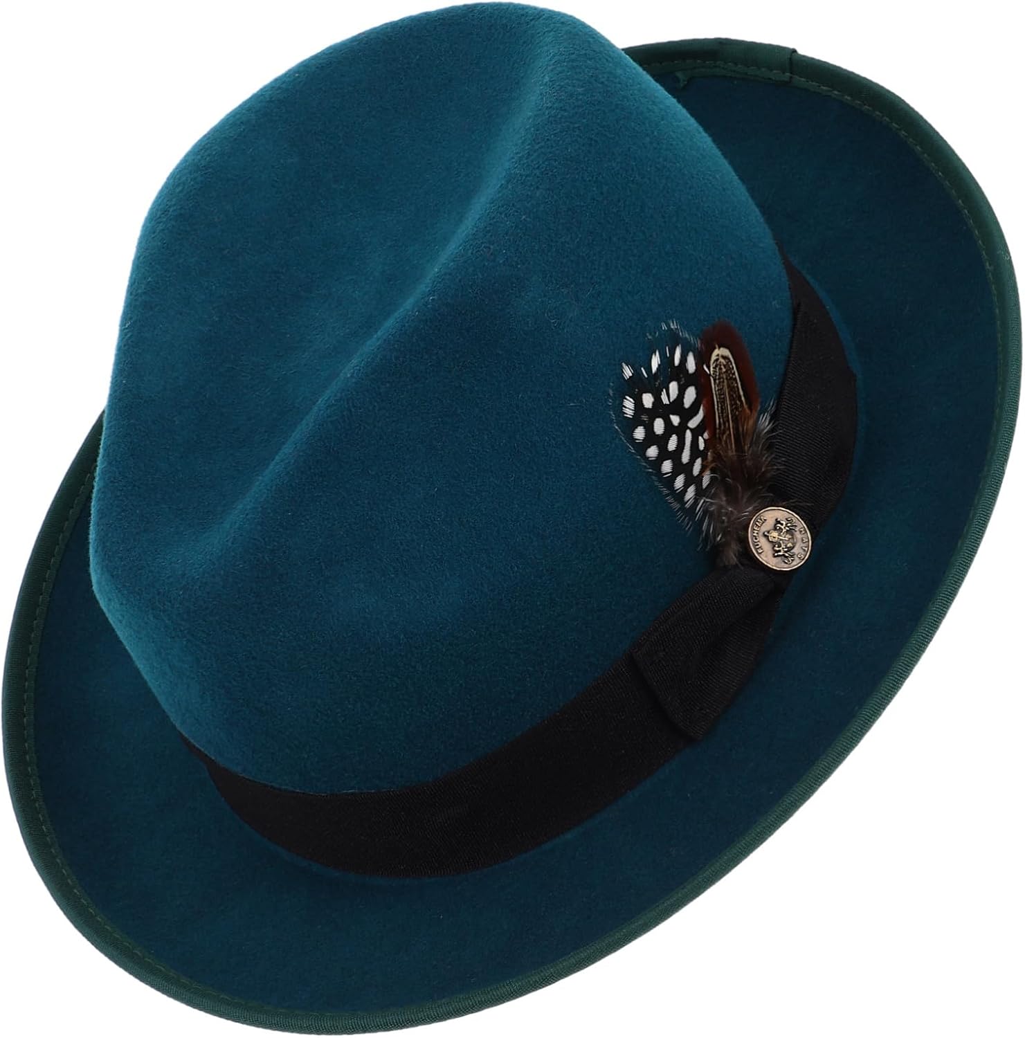 Stylish Fedora Hat for Men and Women Jazz Hat for Weddings Parties and Performances Unique Design with Wide Brim Elegance Green